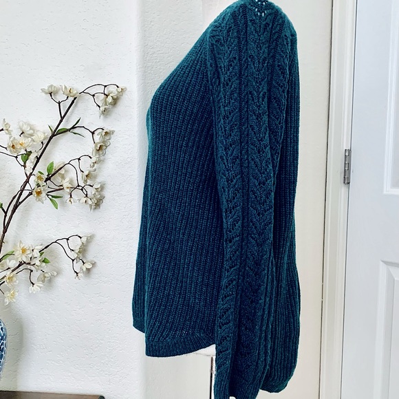 LOFT Pullover Sweater w/ Crocheted Arms - Picture 5 of 14